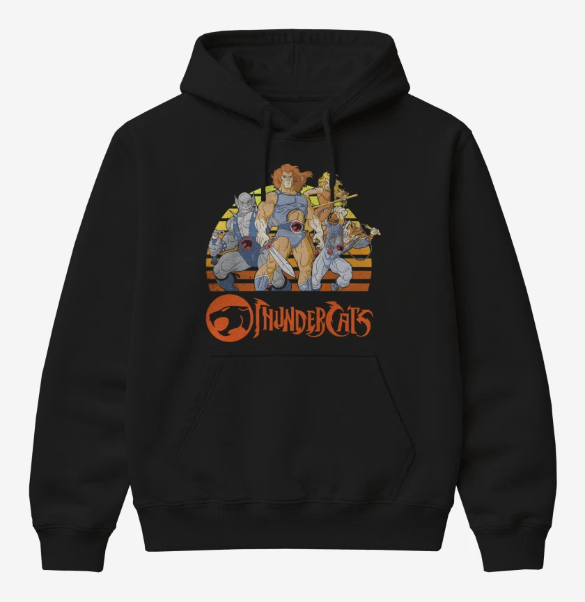 Poleron Canguro básico Negro de Thundercats personajes