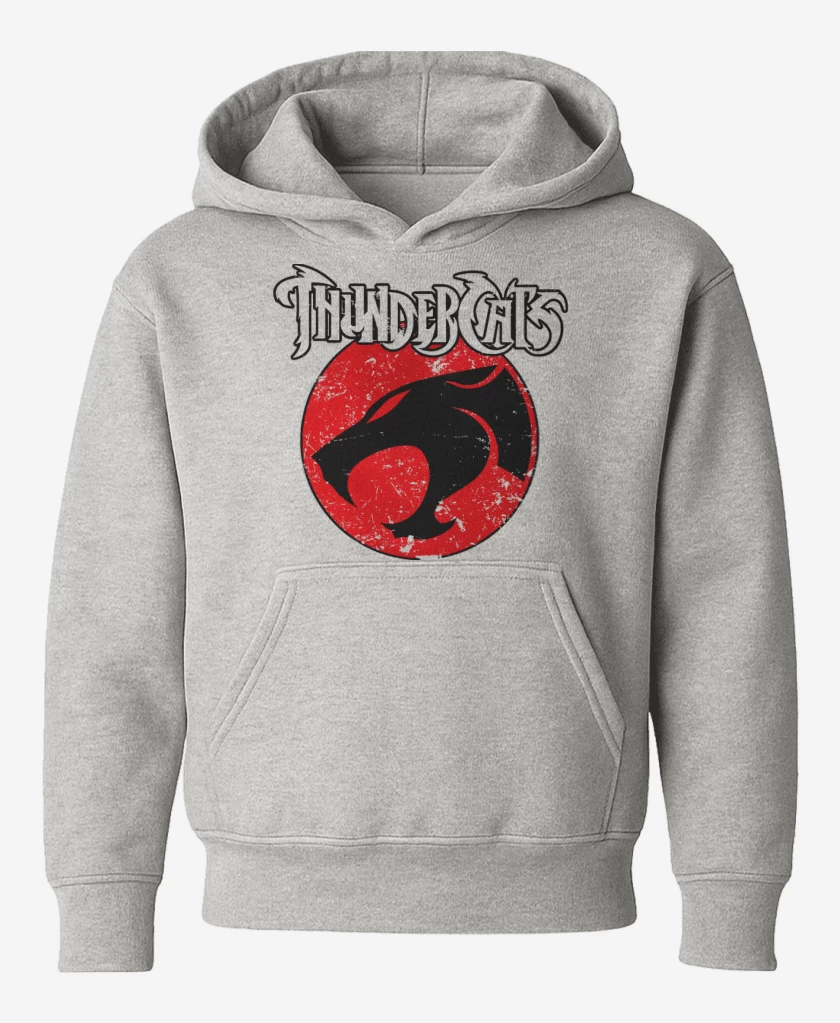 Poleron de niño Gris Melange de Thundercats loguito