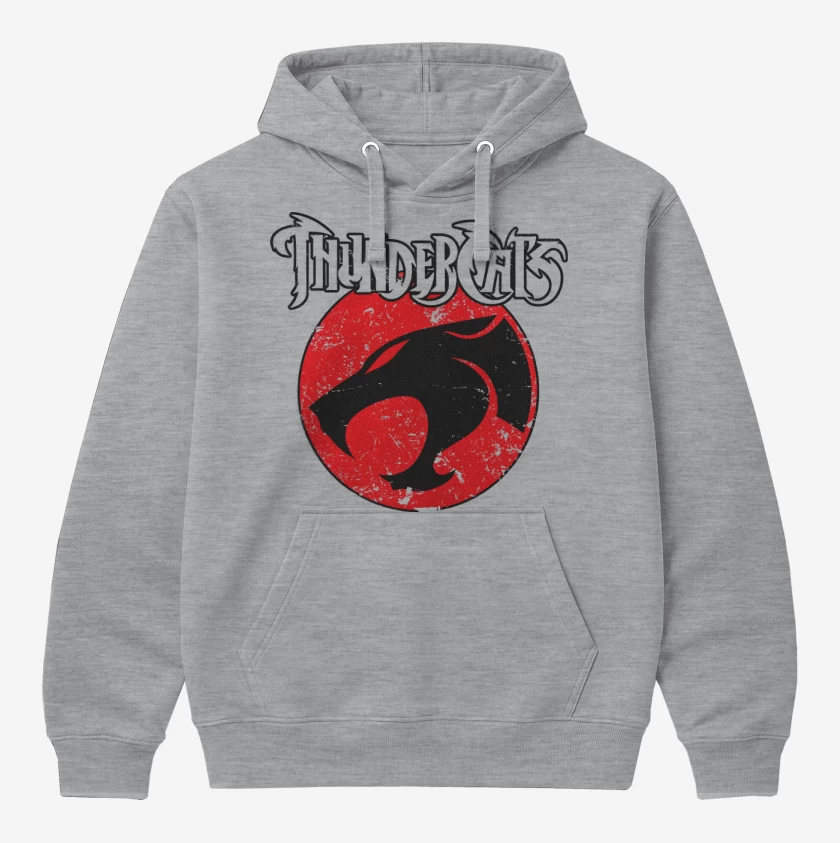 Polerón Canguro Gris Melange de Thundercats loguito