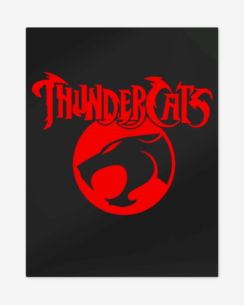 Print metalico Negro de Thundercats loguito dos