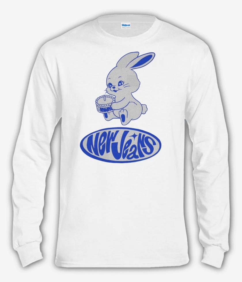 Polera manga larga Blanco de NewJeans New Jeans