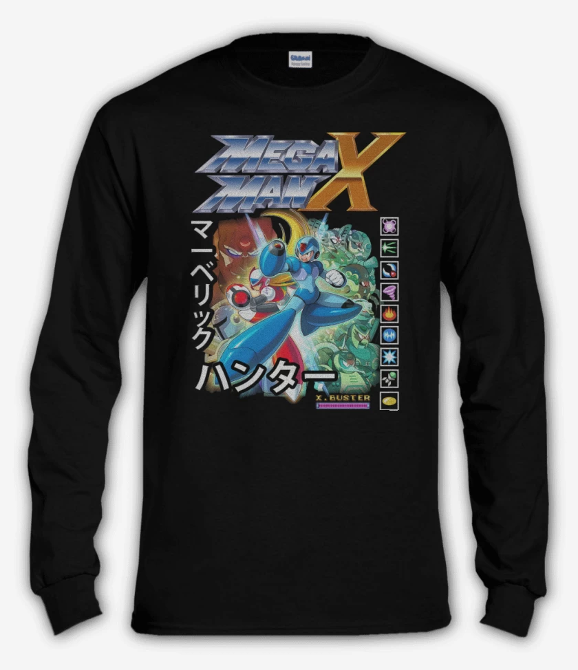 Polera manga larga Megaman X Personajes