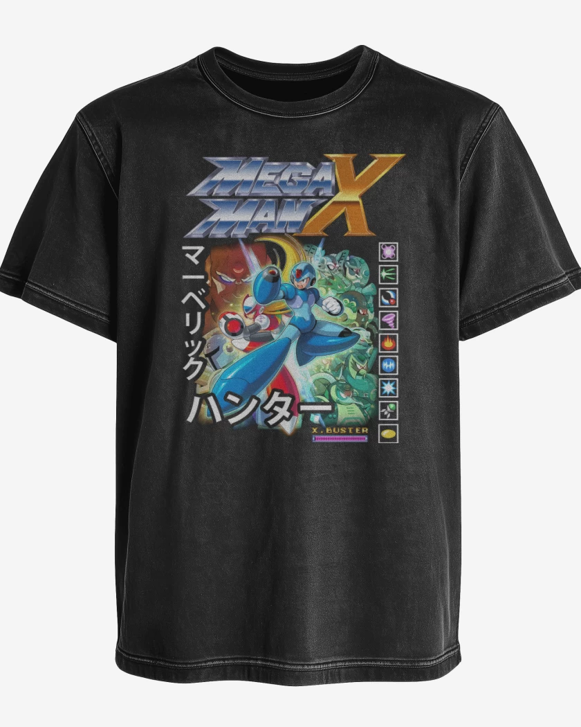 Polera desgastada Megaman X Personajes