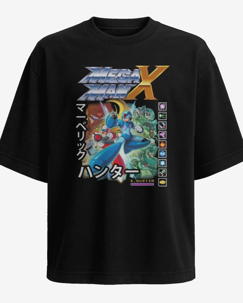 Polera Oversize Megaman X Personajes