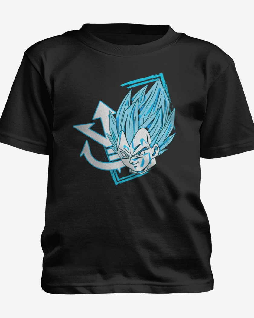 Polera de niño Negro de Vegeta Azul