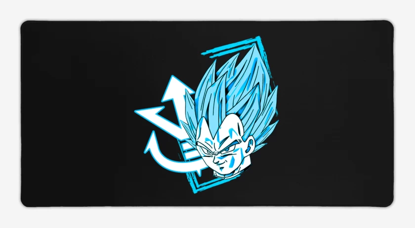Mouse pad Gamer Negro de Vegeta Azul