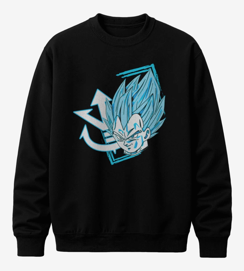 Poleron polo Negro de Vegeta Azul