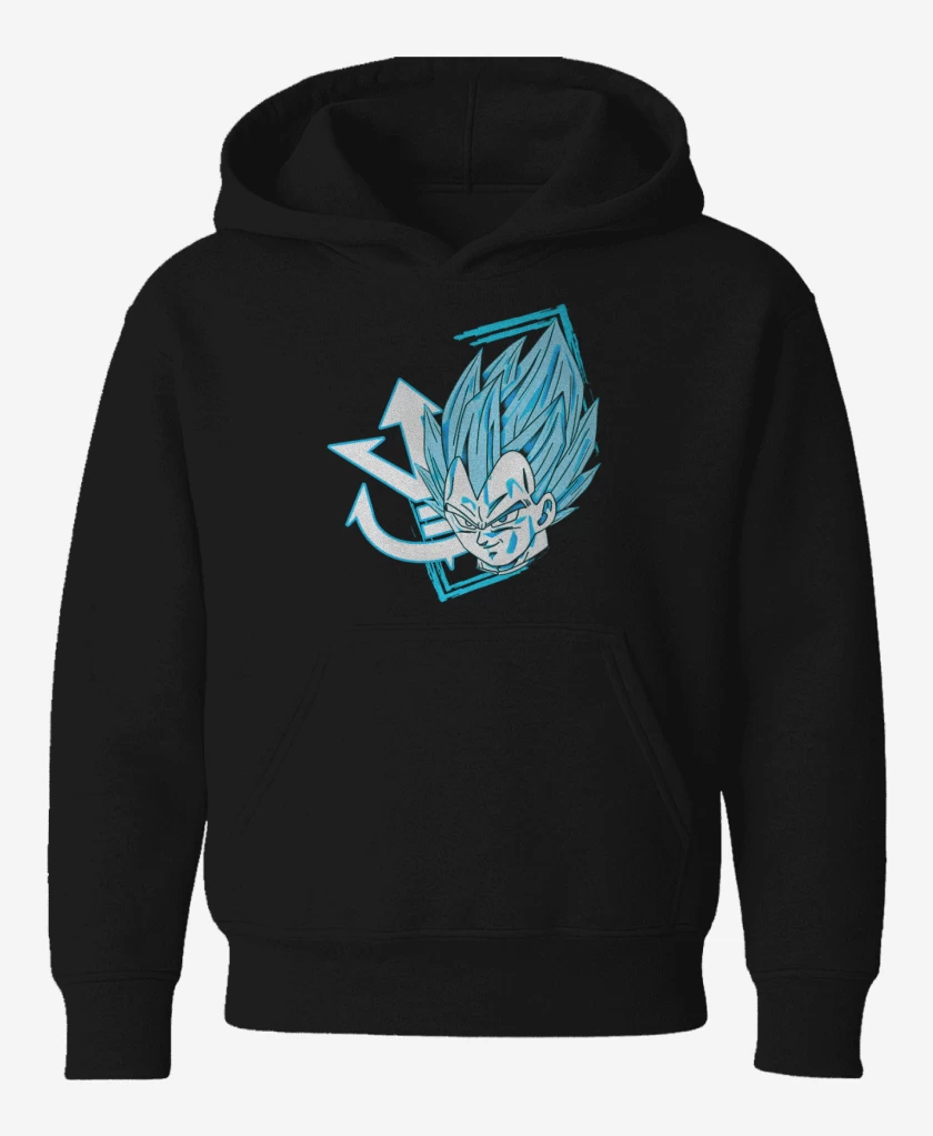 Poleron de niño Negro de Vegeta Azul