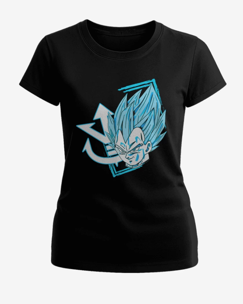 Polera de Mujer Negro de Vegeta Azul