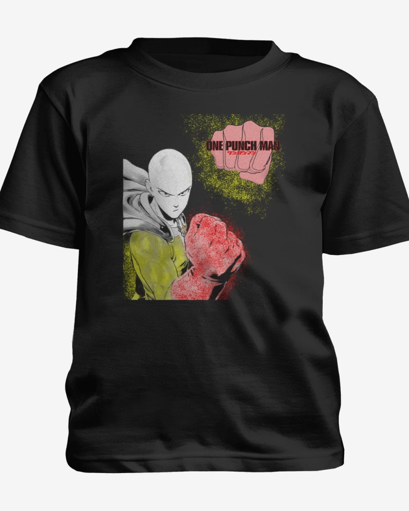Polera de niño Negro de Puñetazo man