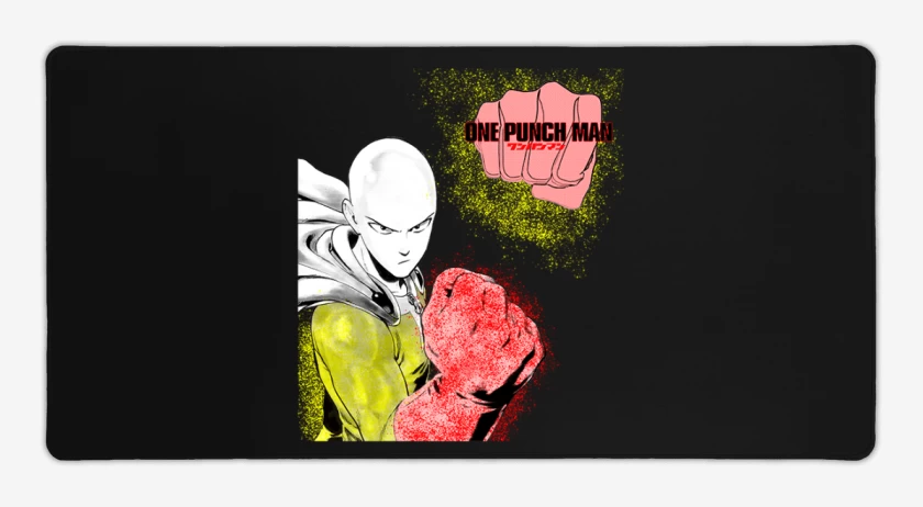 Mouse pad Gamer Negro de Puñetazo man