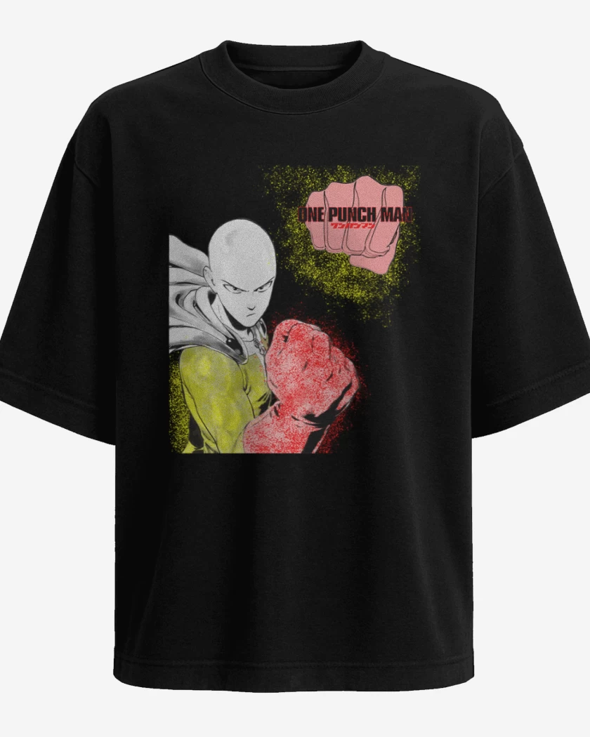 Polera Oversize Negro de Puñetazo man