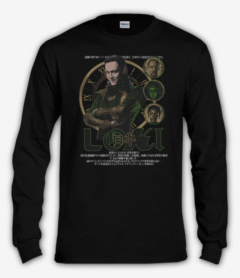 Polera manga larga Negro de JP LOKI