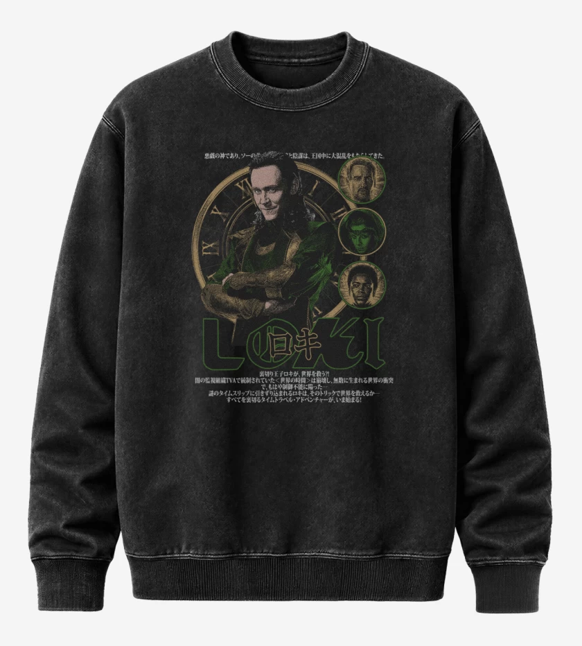Poleron Polo Acid Wash Negro de JP LOKI