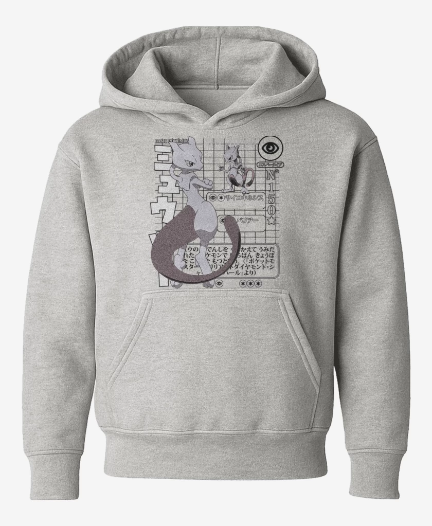 Poleron de niño Gris Melange de PKM - Mewtwo 150