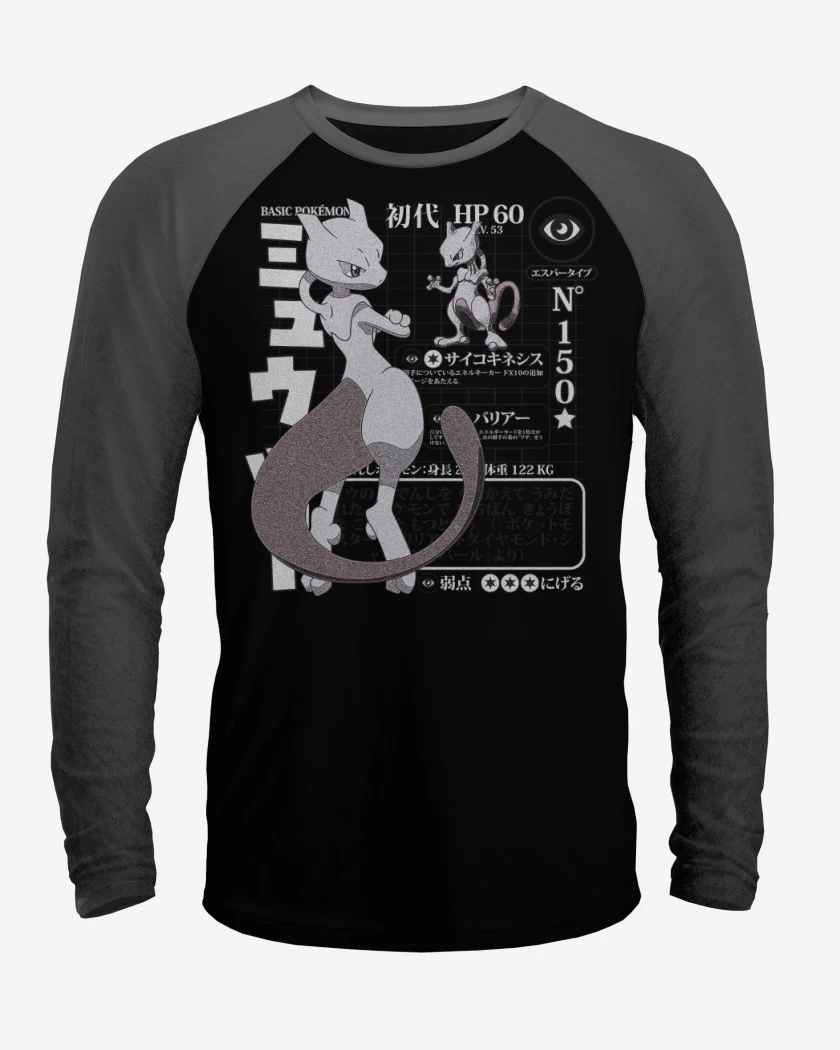Polera Raglan PKM - Mewtwo 150