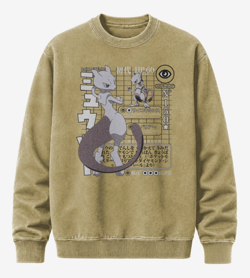 Poleron Polo Acid Wash Beige de PKM - Mewtwo 150