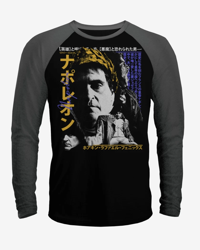 Polera Raglan Negro / Negro Heather de JP - Napoleon