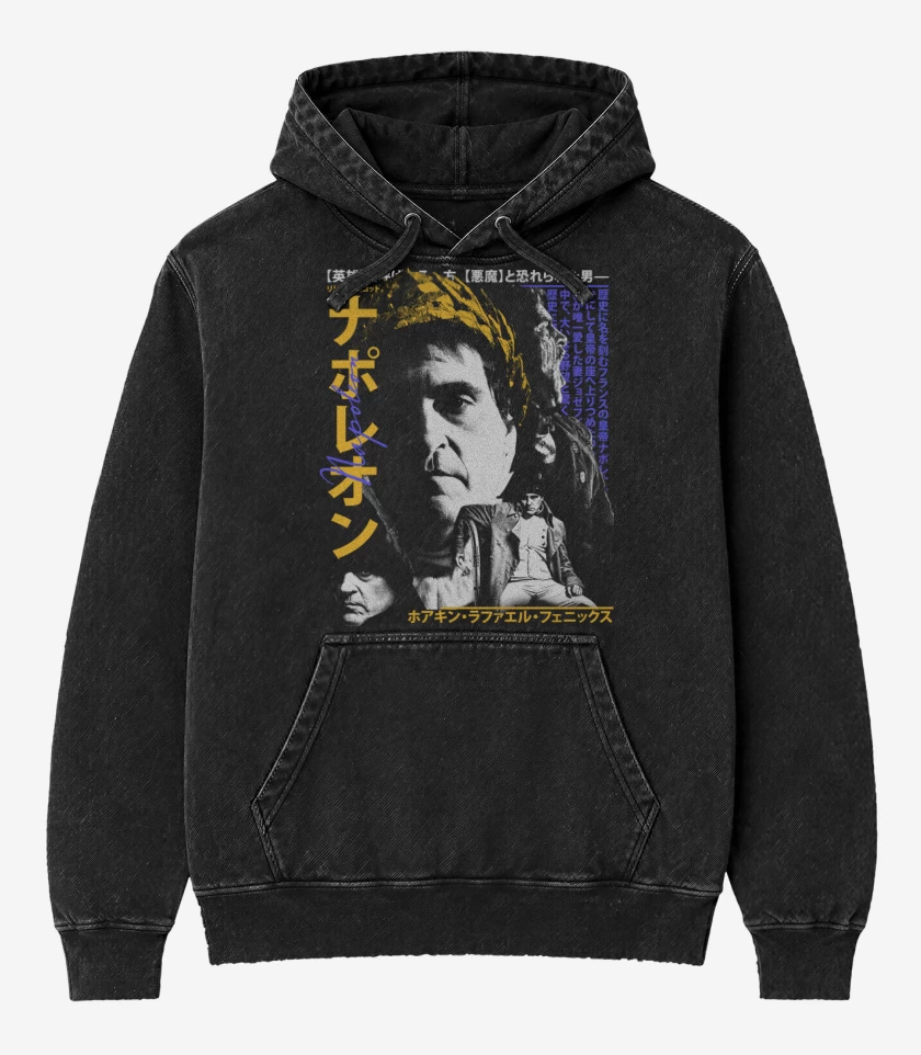 Poleron Canguro Acid Wash Negro de JP - Napoleon