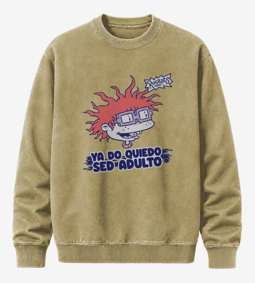 Poleron Polo Acid Wash Beige de Ya do quiedo sed adulto