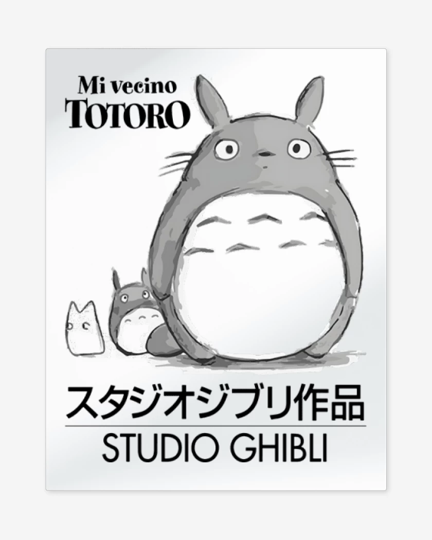 Print metalico Blanco de Mi vecino