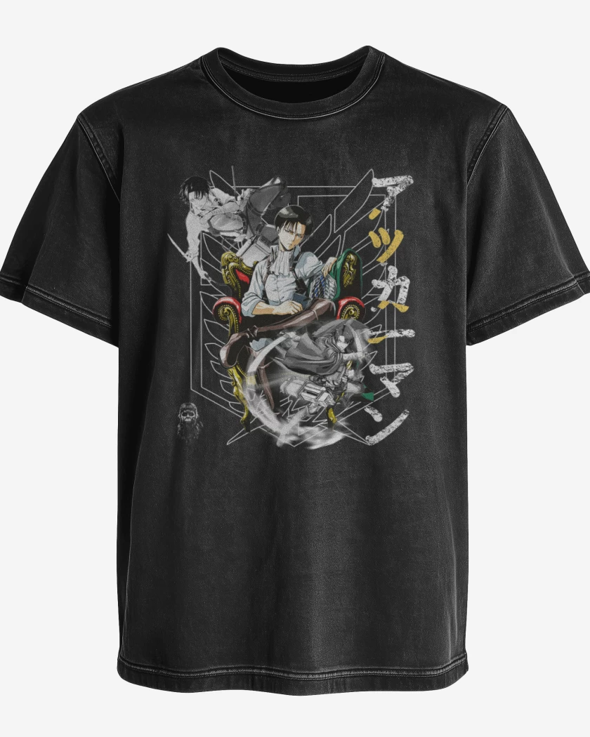 Polera desgastada ackerman levi