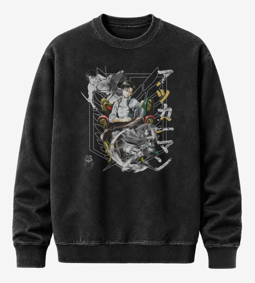 Poleron Polo Acid Wash Negro de ackerman levi