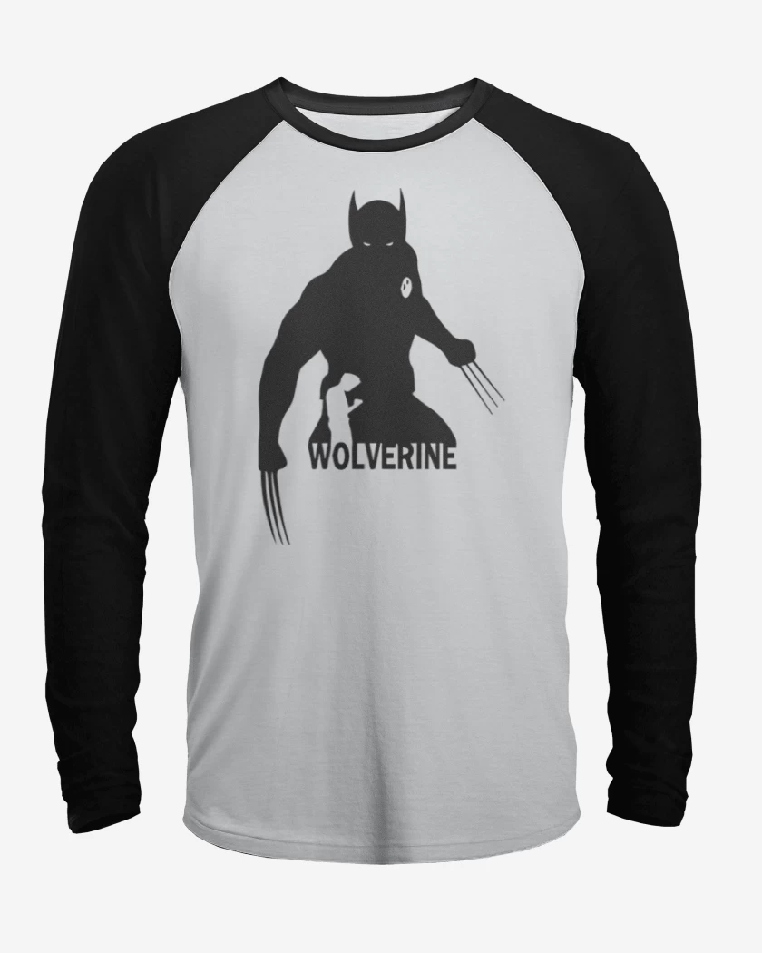 Polera Raglan Blanco / Negro de Wolverine 1