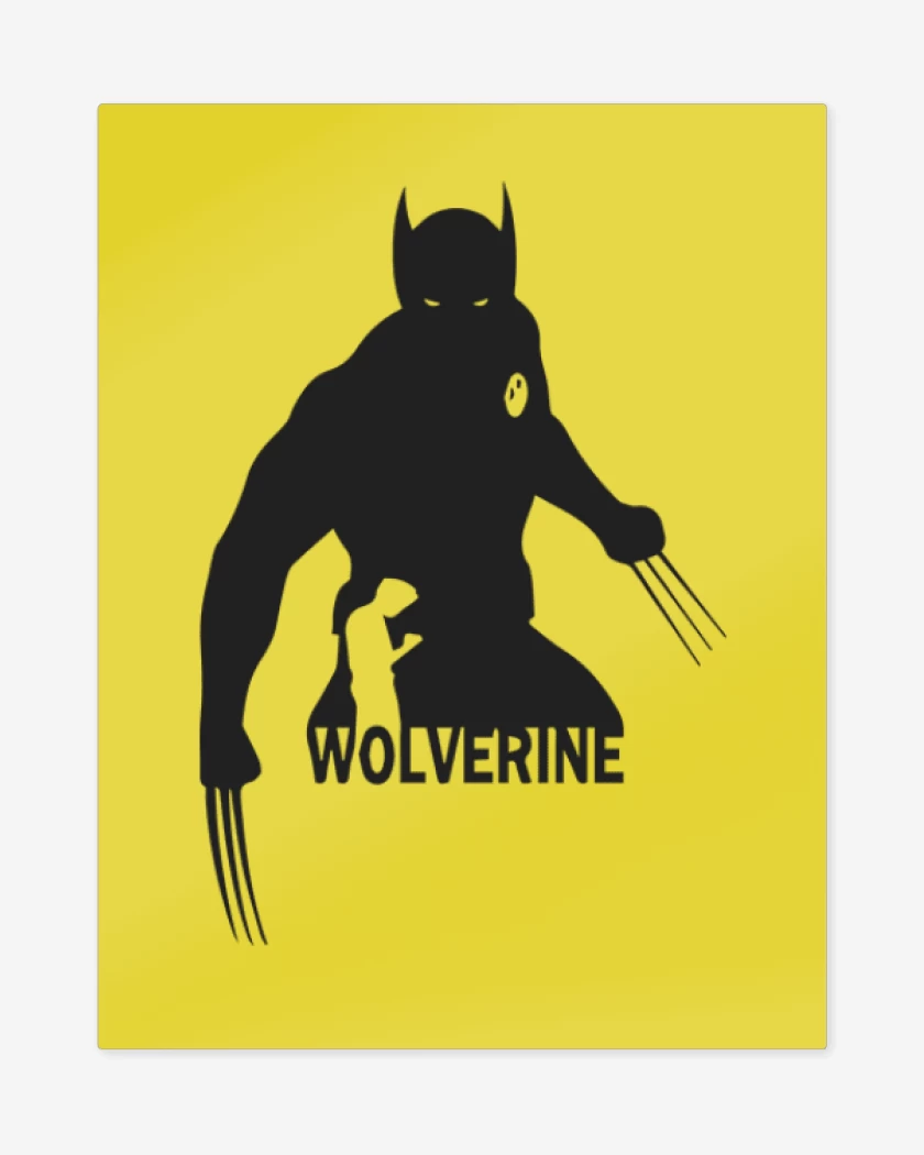 Print metalico Amarillo de Wolverine 1