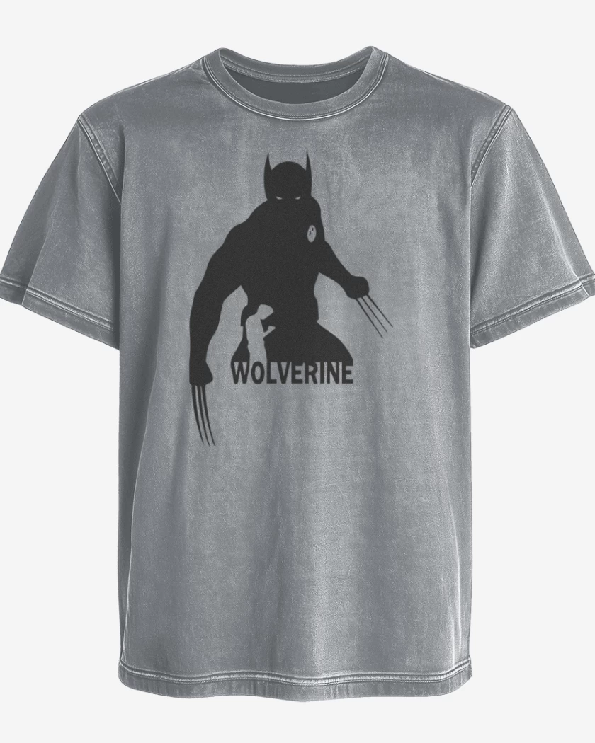 Polera desgastada Gris Melange de Wolverine 1