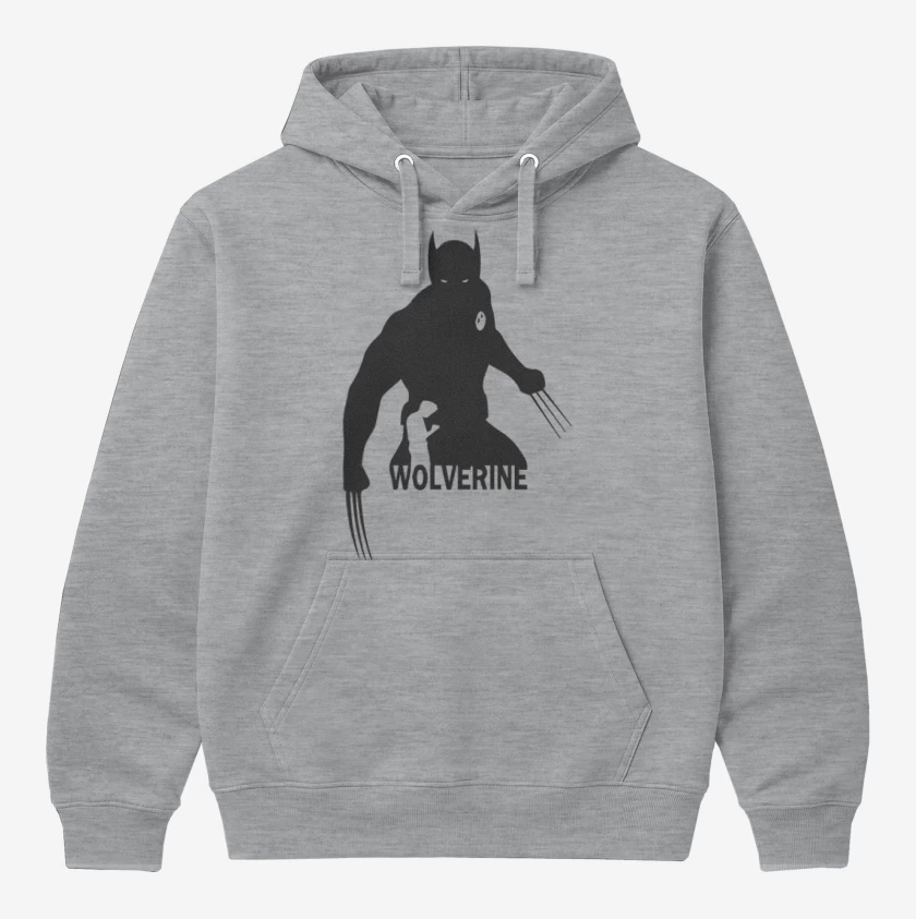 Polerón Canguro Gris Melange de Wolverine 1