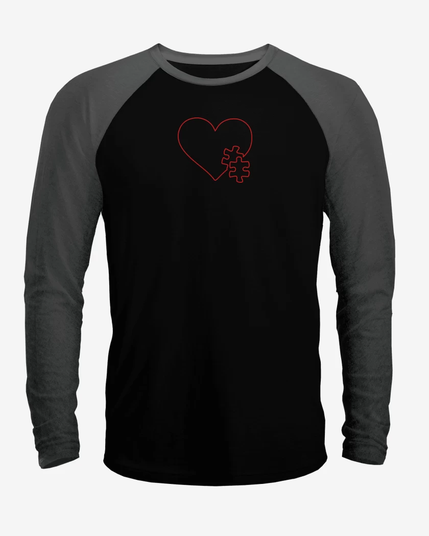 Polera Raglan Negro / Negro Heather de TEA 2