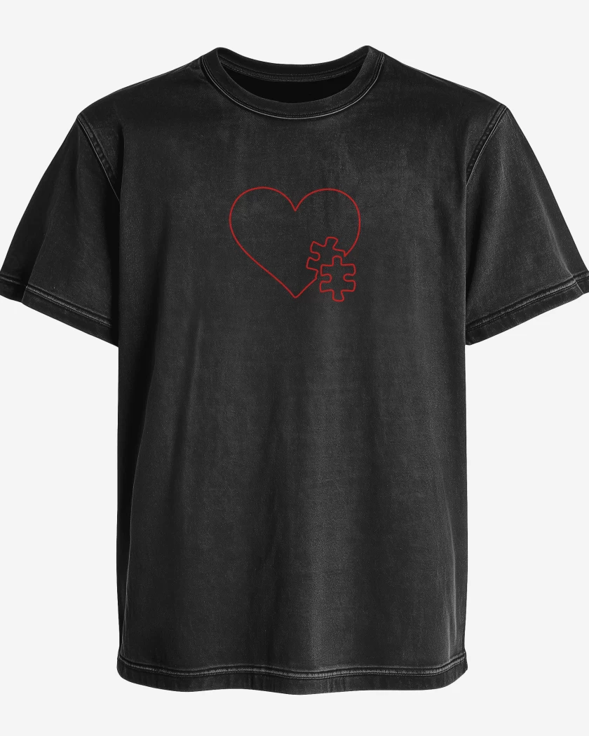 Polera desgastada Negro de TEA 2