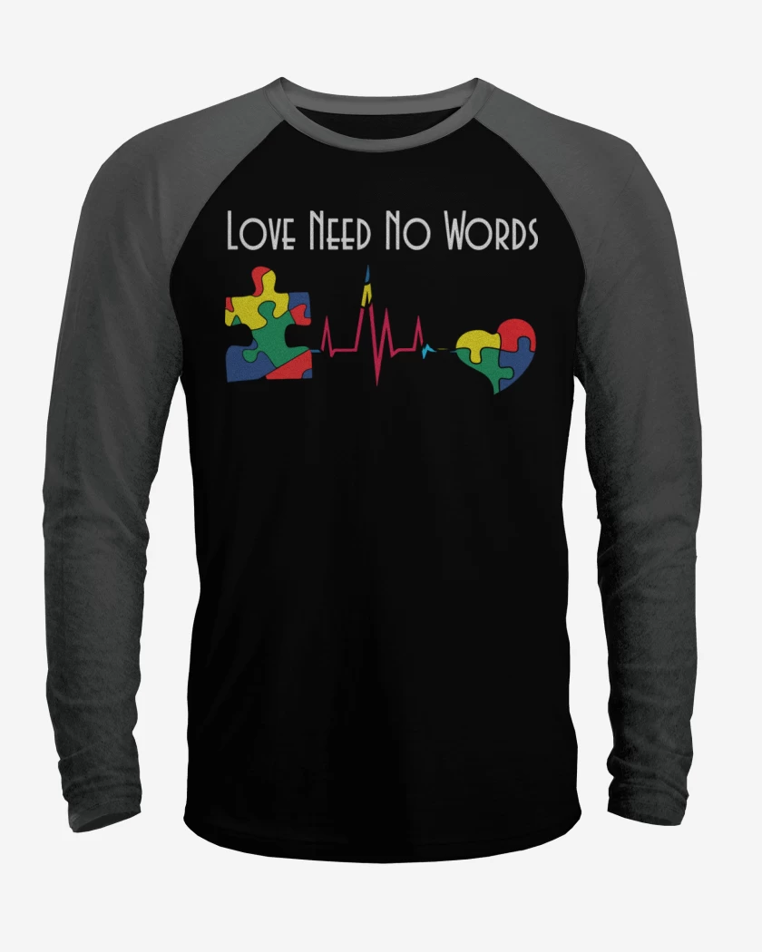 Polera Raglan Negro / Negro Heather de TEA 4