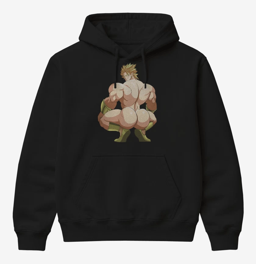 Poleron Canguro básico Negro de Broly Nalgón