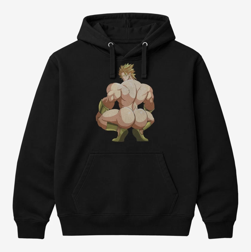 Polerón Canguro Negro de Broly Nalgón