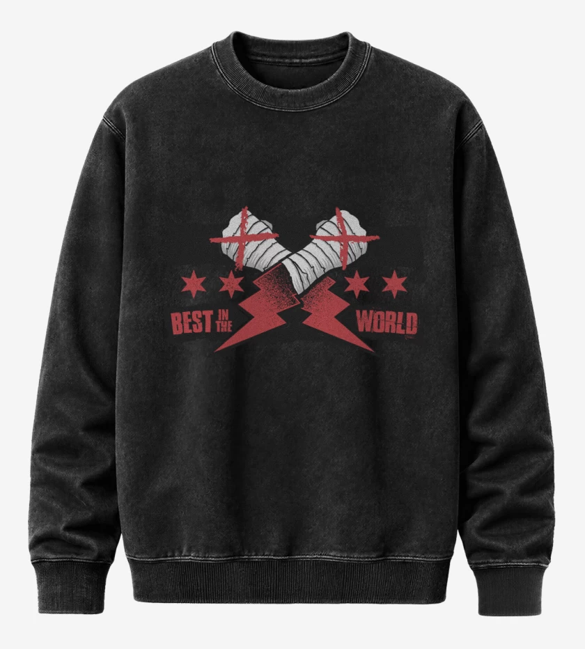 Poleron Polo Acid Wash Negro de Best in the World