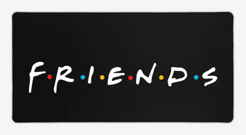 Mouse pad Gamer Negro de Friends