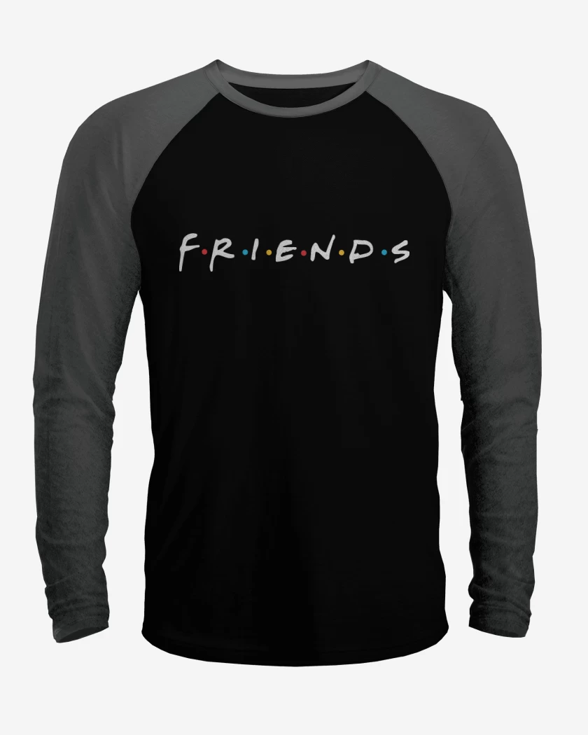 Polera Raglan Negro / Negro Heather de Friends