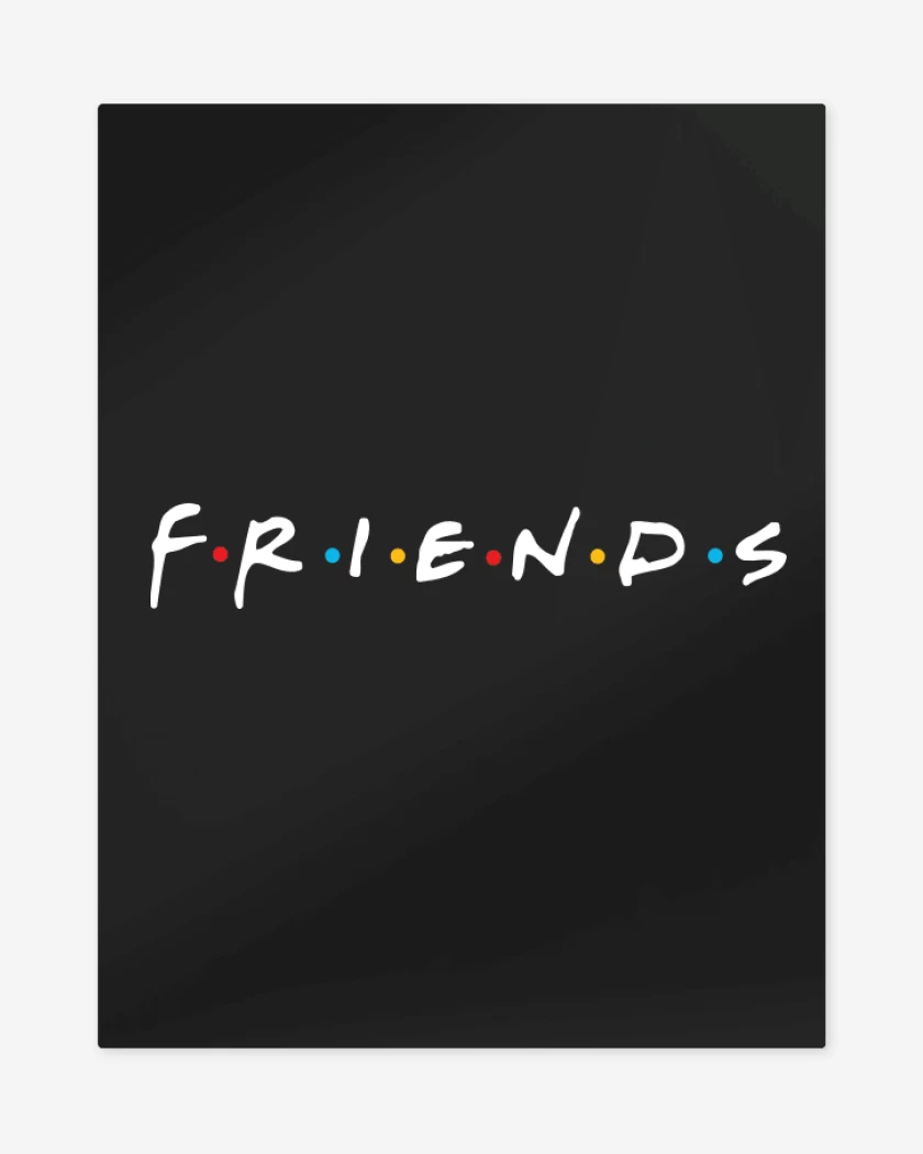 Print metalico Negro de Friends