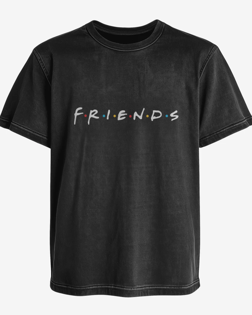 Polera desgastada Negro de Friends