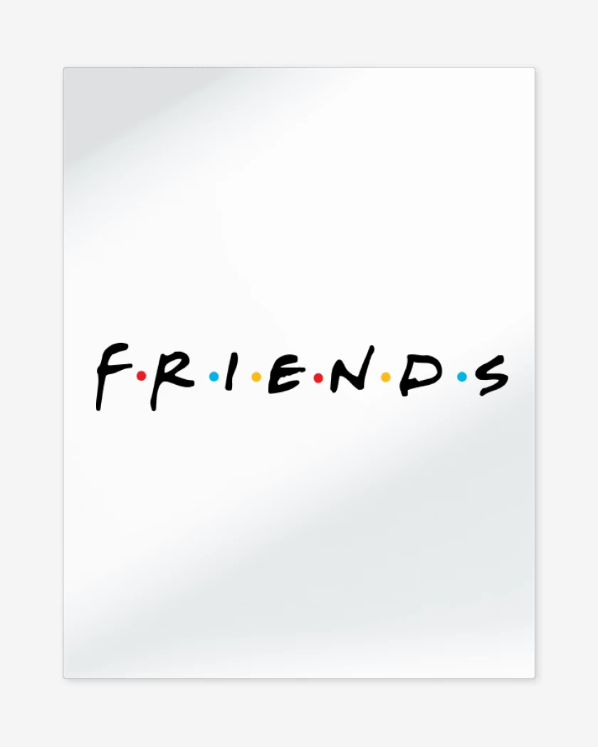 Print metalico Blanco de Friends 2