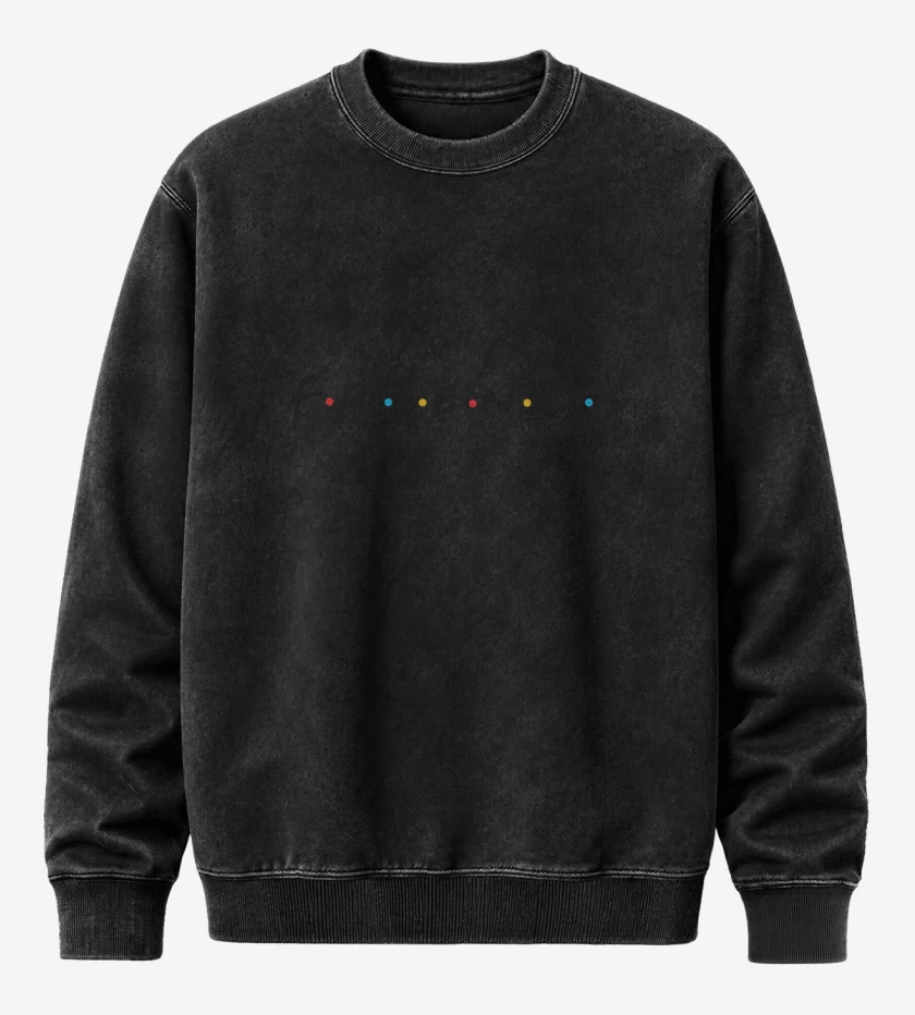 Poleron Polo Acid Wash Negro de Friends 2