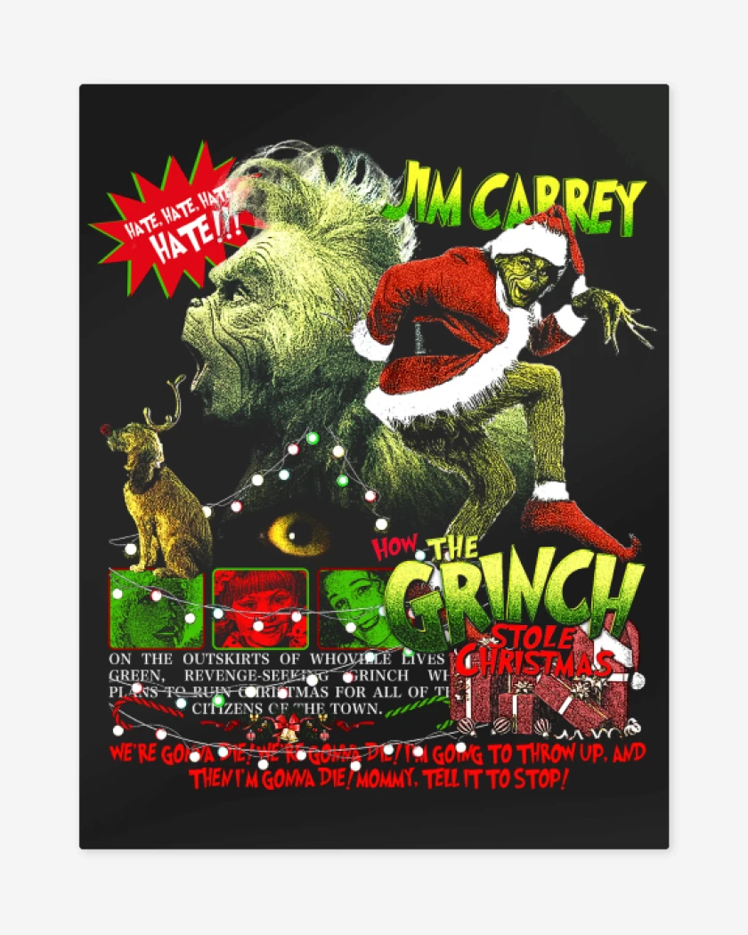 Print metalico Negro de EL GRINCH