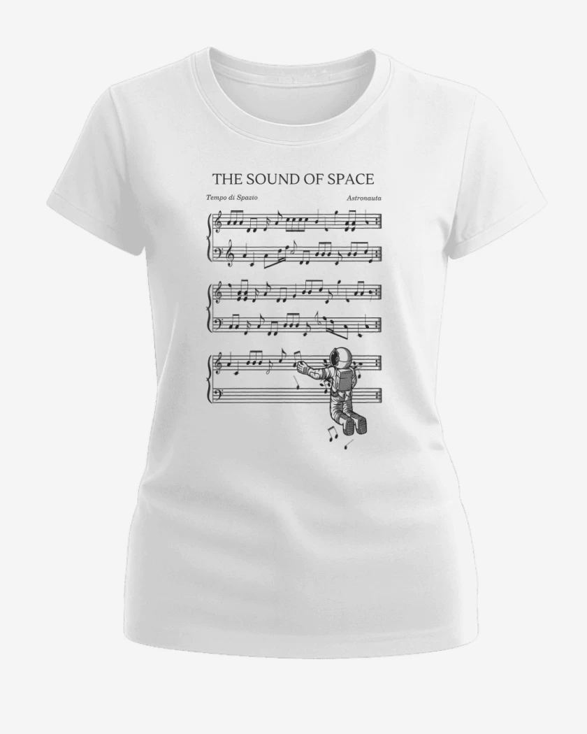 Polera de Mujer Blanco de Sonido del Espacio