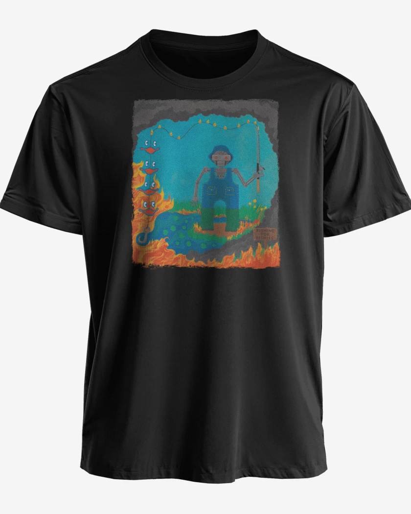 Polera premium Negro de Fishing for Fishies