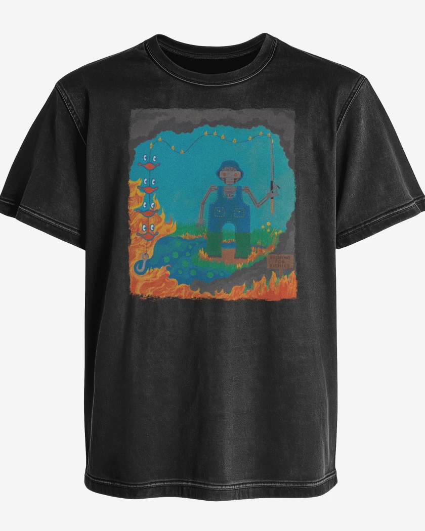 Polera desgastada Fishing for Fishies