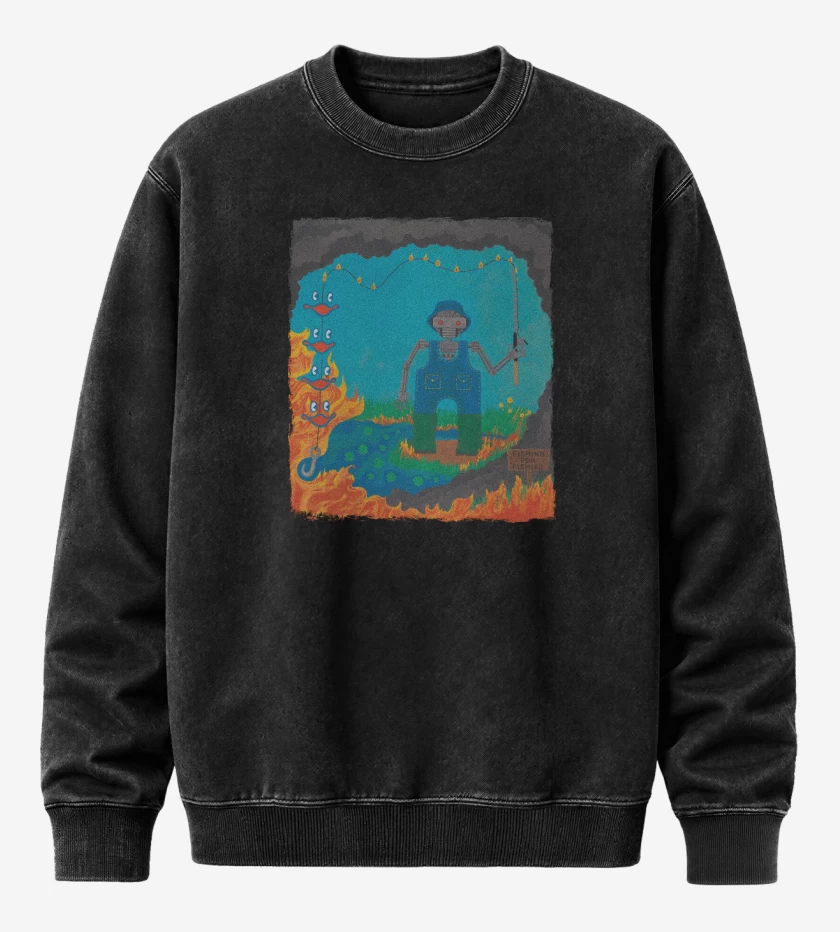 Poleron Polo Acid Wash Fishing for Fishies