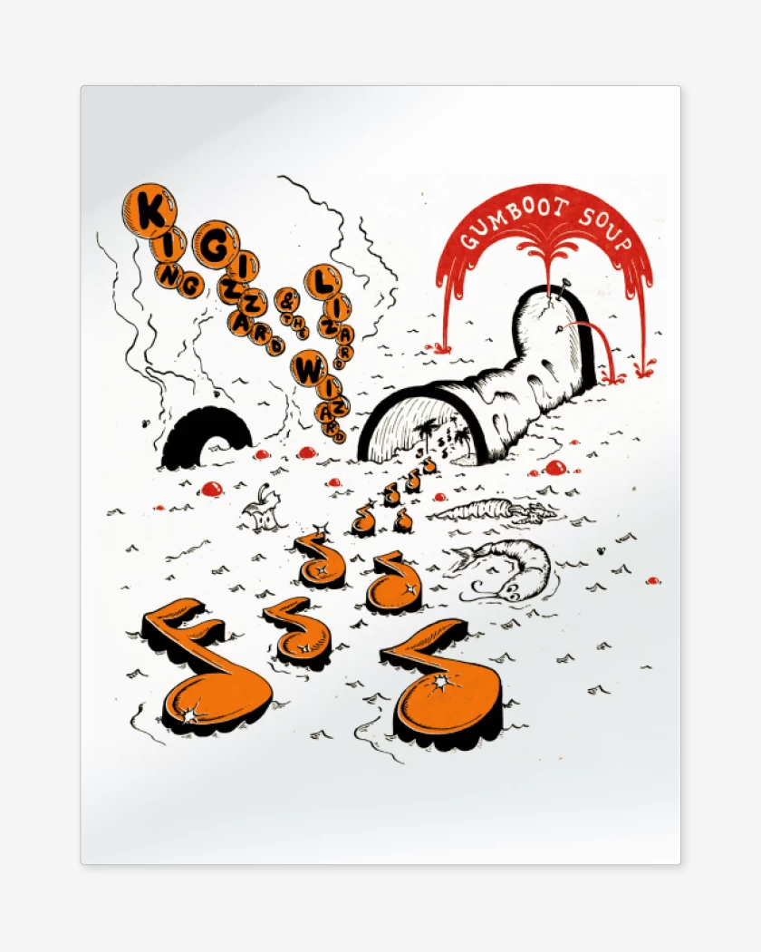 Print metalico Blanco de Gumboot Soup