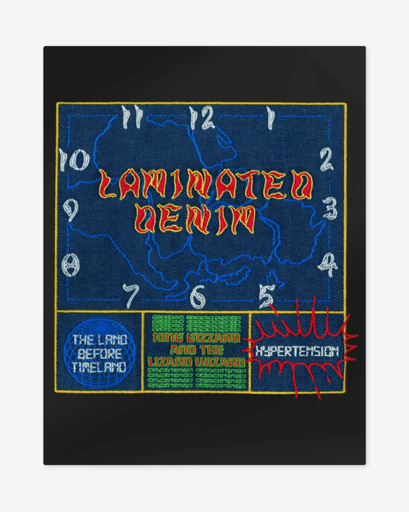 Print metalico Negro de Laminated Denim